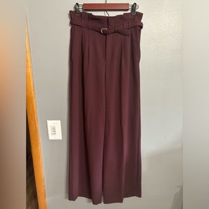 High-rise wide leg dress pants